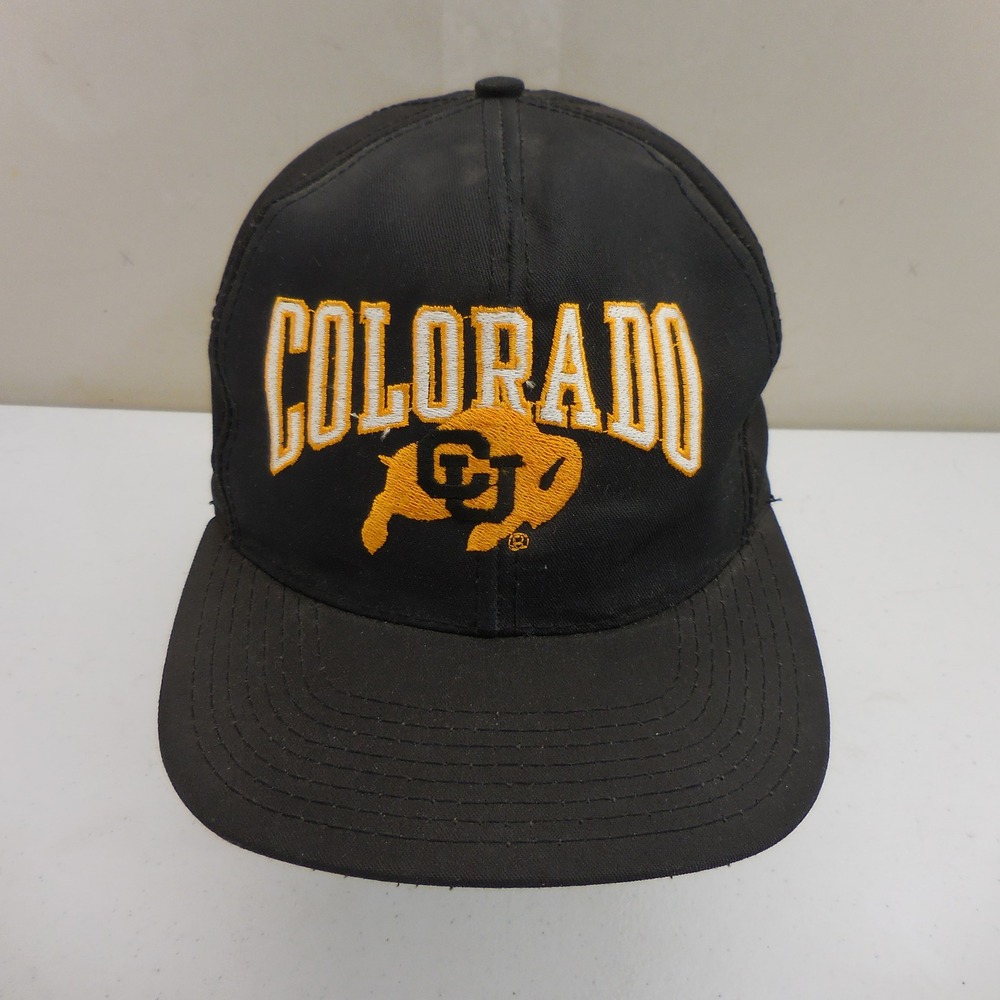 Vintage Colorado Buffaloes Snapback Hat Black CU Buffs NCAA Embroidered Cap